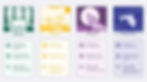 Four animal icons: Bear, Lion, Wolf, Dolphin, with sleep and productivity tips. Settings: forest, savanna, night, ocean. Colors: green, yellow, purple, blue.
